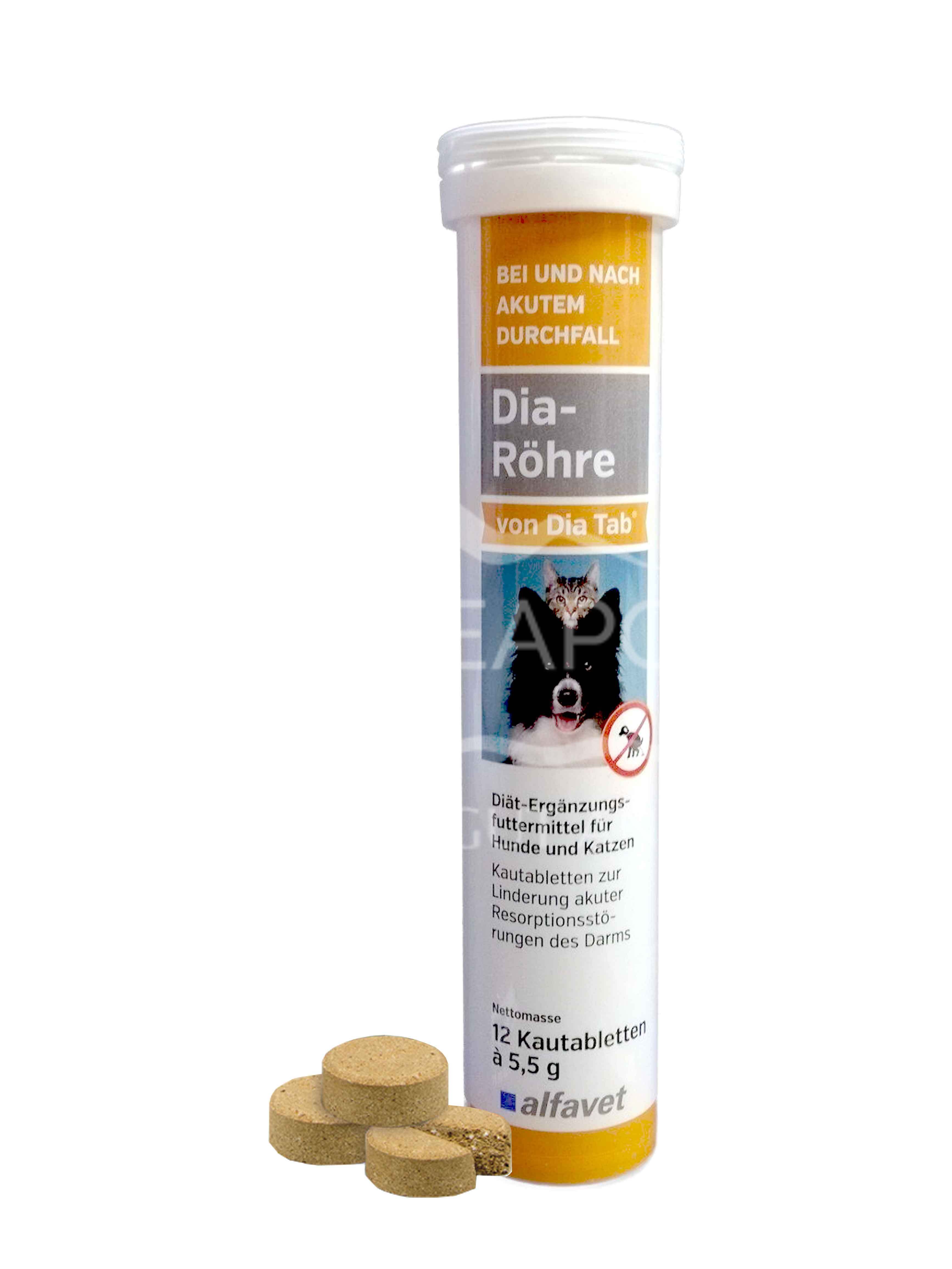 alfavet Dia-Röhre von Dia Tab® für Hunde und Katzen 5,5 g