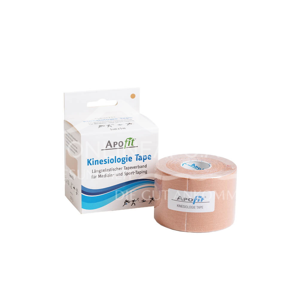 APOfit Kinesiologie Tape beige 5 cm x 5 m