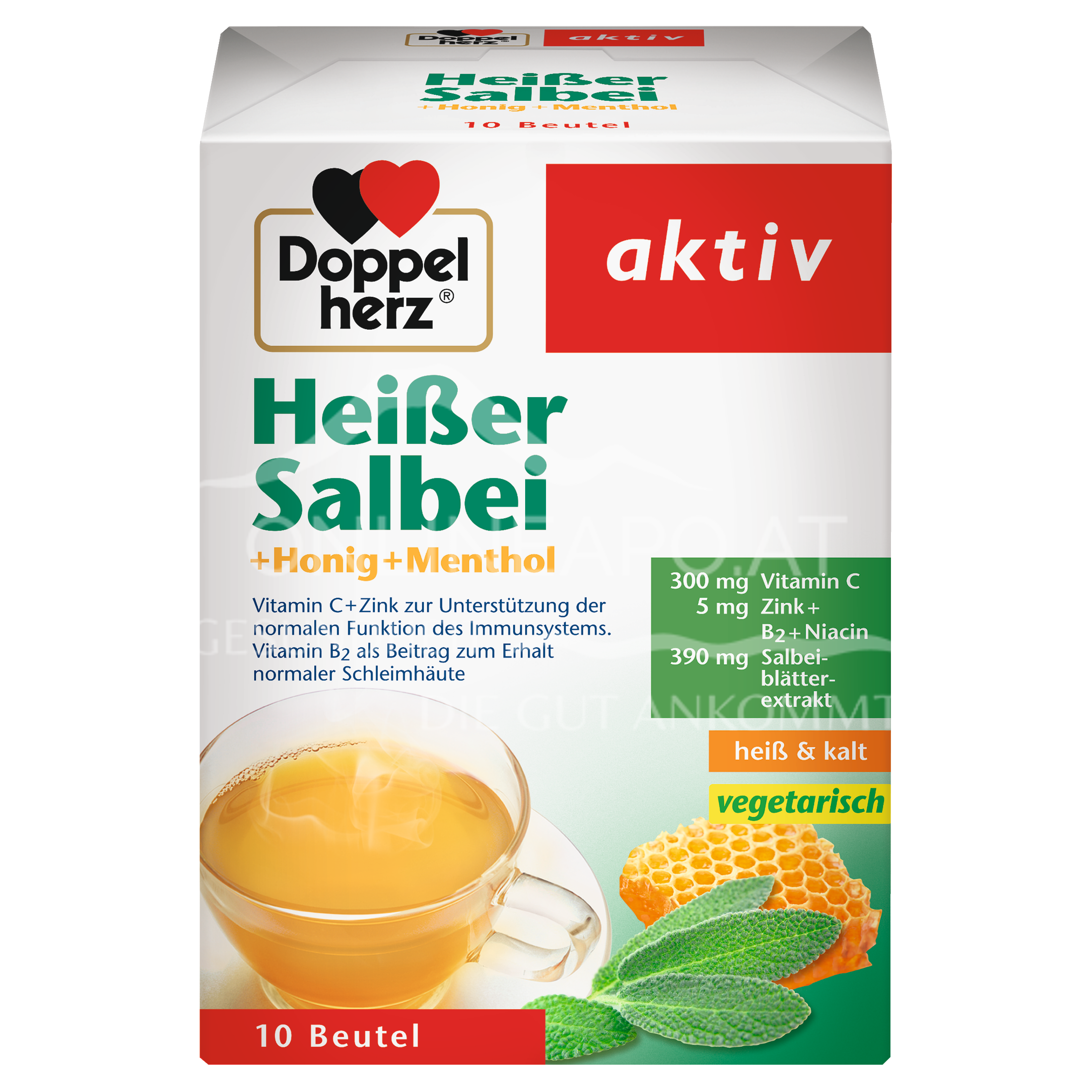Doppelherz aktiv Heißer Salbei + Honig + Menthol Sachets