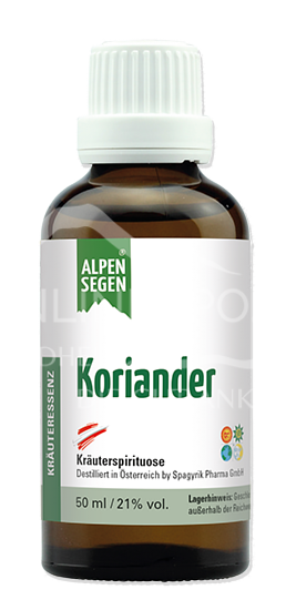 Alpensegen Koriander Kräuterspirituose