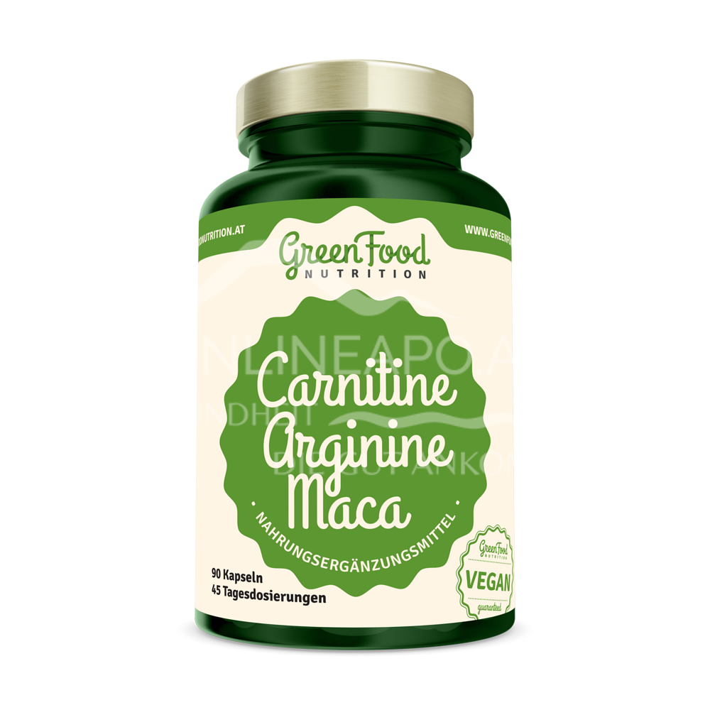 GreenFood Nutrition Carnitin + Arginin + Maca Kapseln