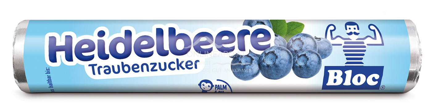 Bloc® Traubenzucker Rolle Heidelbeere