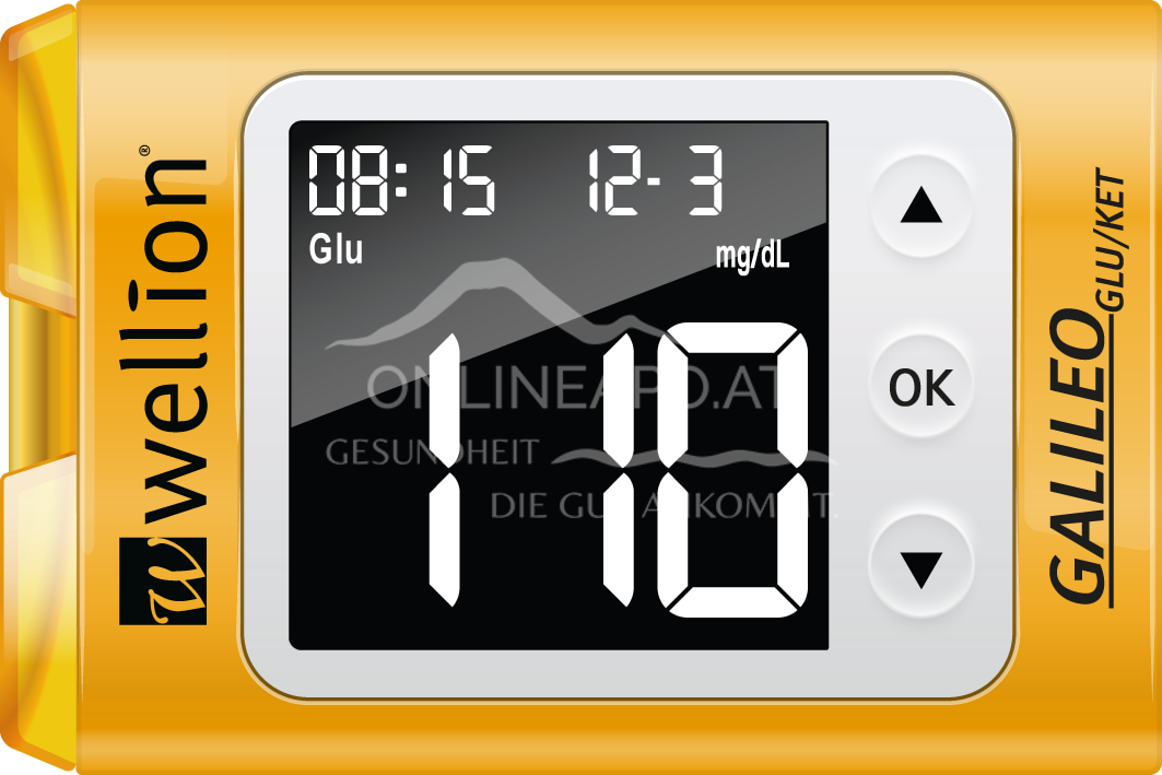 Wellion® GALILEO GLU/KET Blutzucker- & Keton-Messgerät Gelb