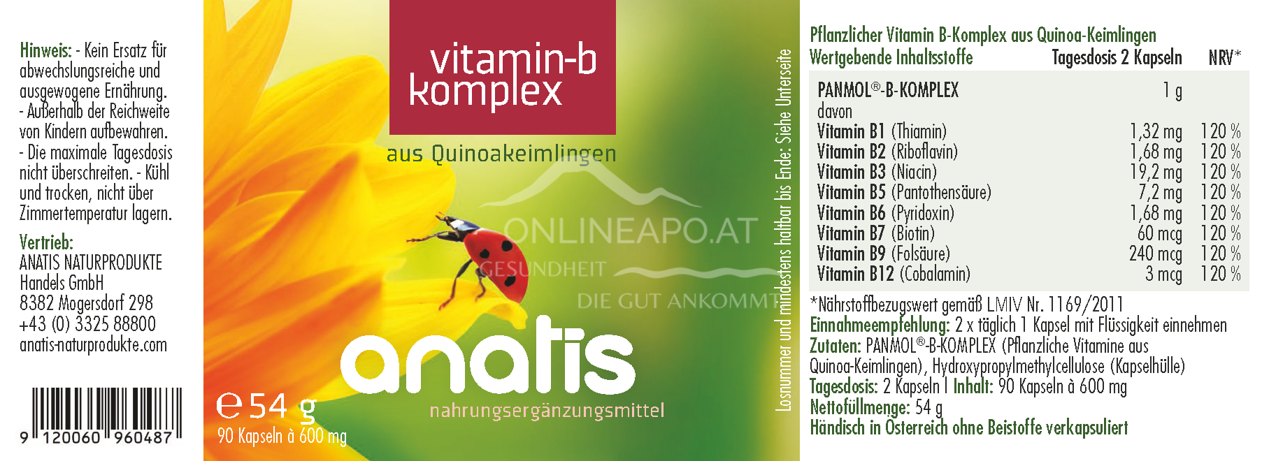 anatis Vitamin B Komplex Kapseln
