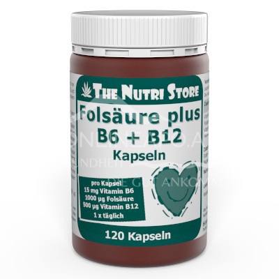 The Nutri Store Folsäure plus B12 + B6 Kapseln