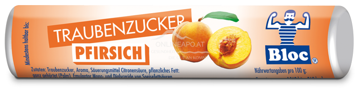 Bloc® Traubenzucker Rolle Pfirsich