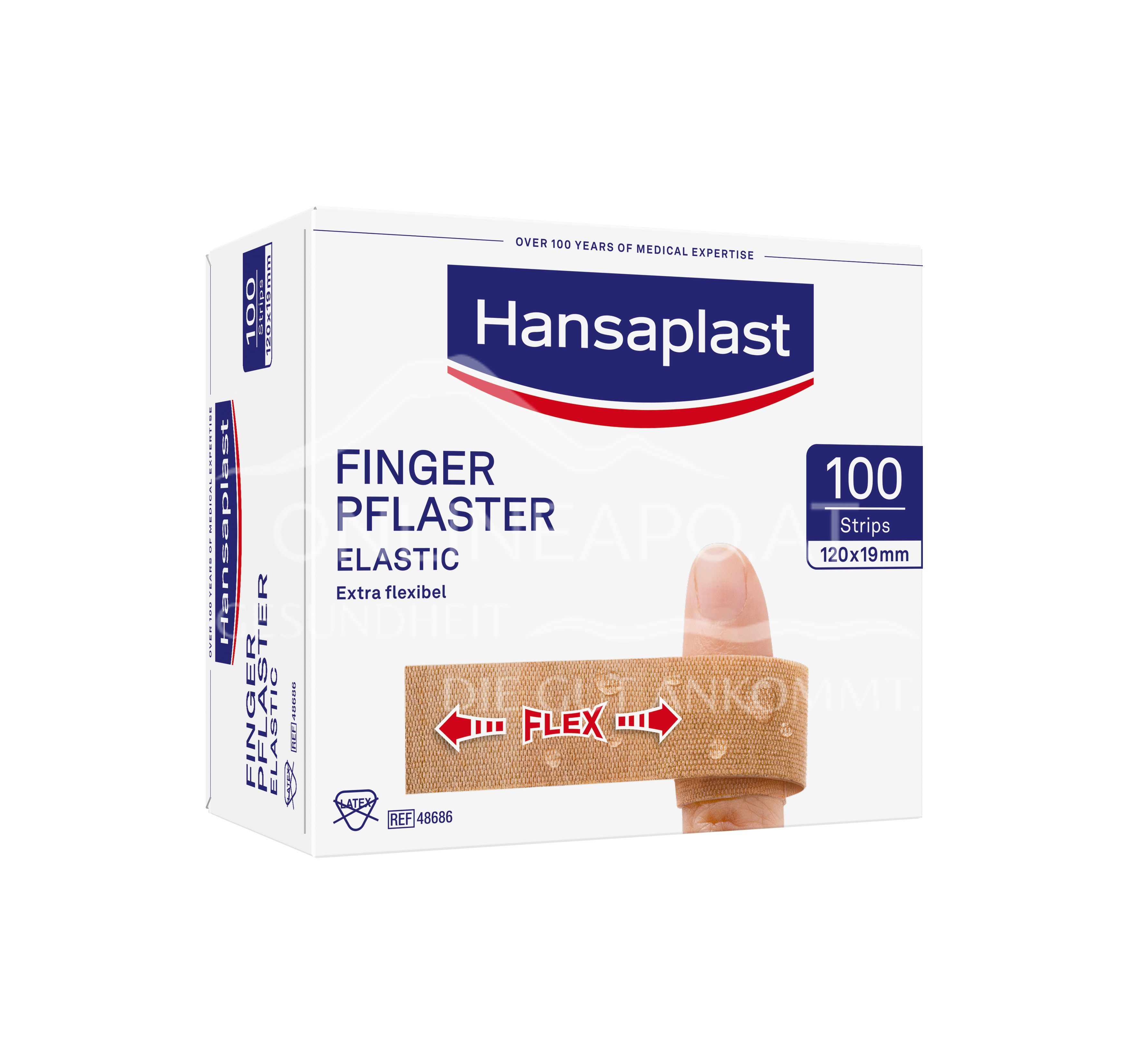Hansaplast Elastic Großpackung 12 x 2cm Finger Pflaster Strips