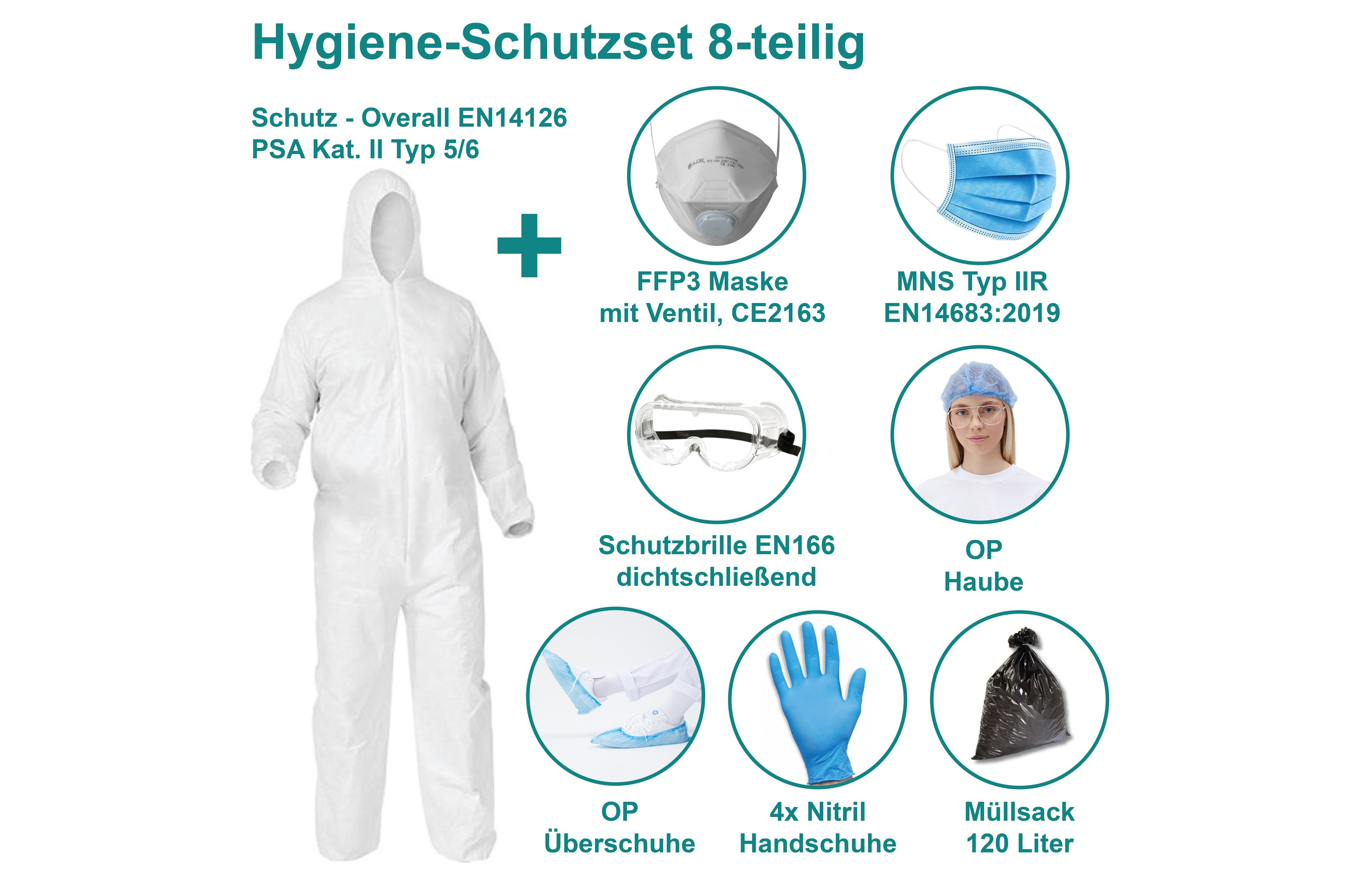 Corona Hygiene-Schutzset 8-teilig