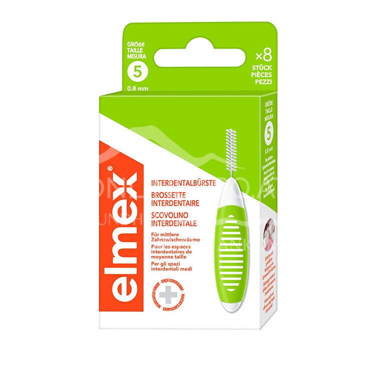 elmex® Interdentalbürsten​ Grün, Größe 5, 0,8 mm​
