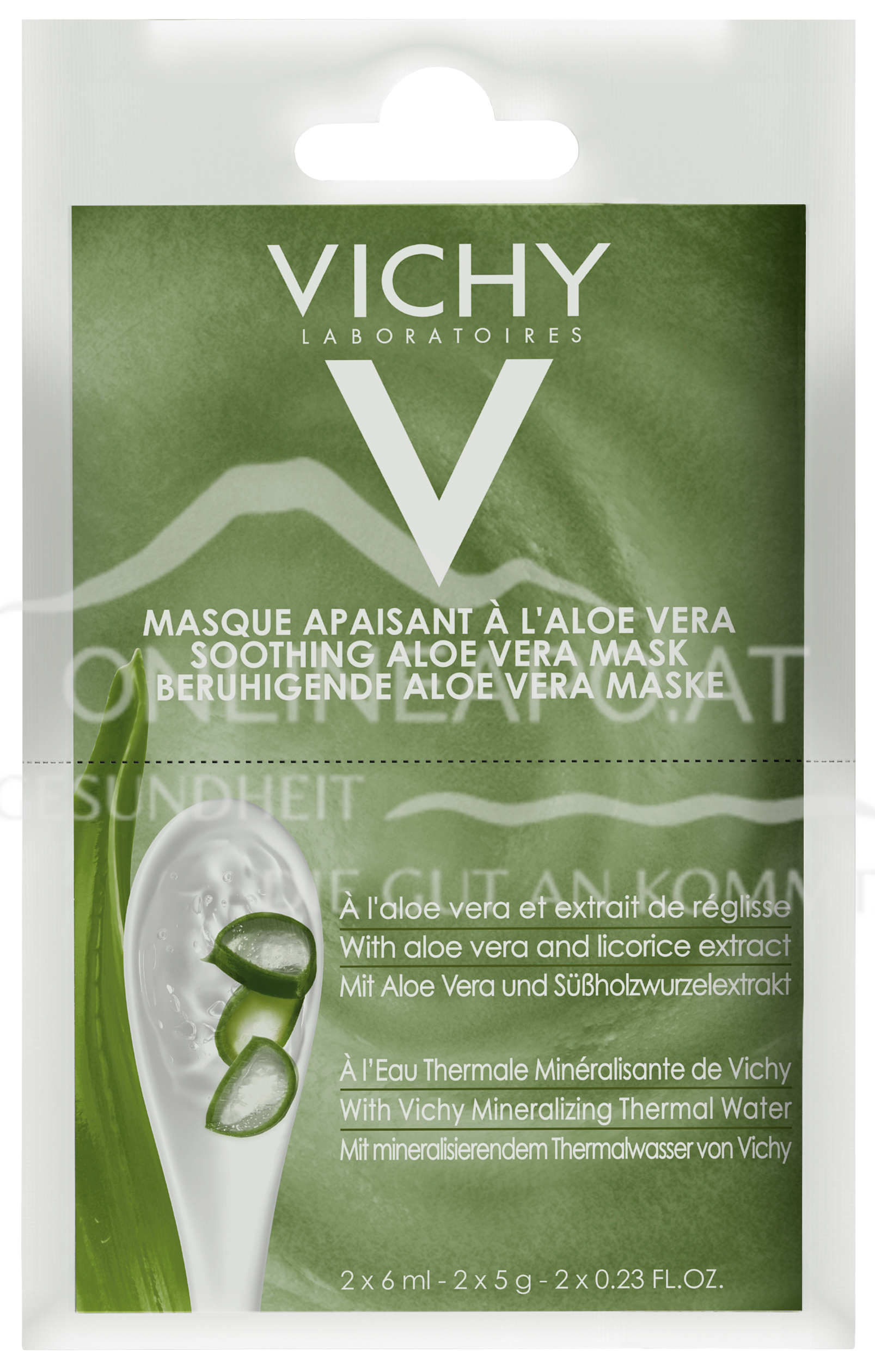 VICHY Beruhigende Aloe Vera Maske Duo-Sachet 2x6ml