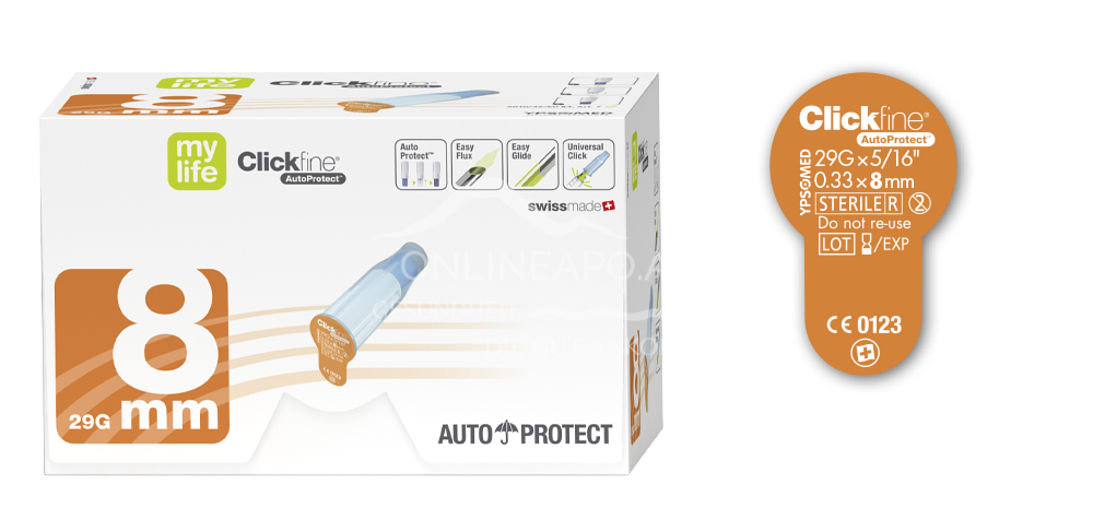 mylife Clickfine AutoProtect 29G 0,33 x 8 mm