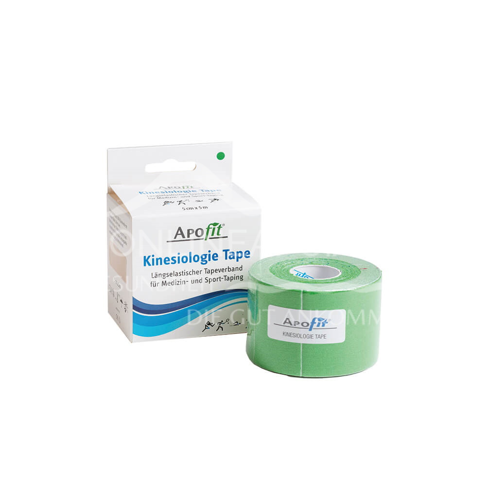 APOfit Kinesiologie Tape grün 5 cm x 5 m