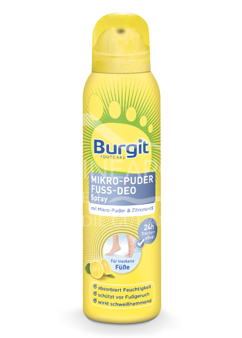 Burgit Footcare Mikro-Puder Deo 2in1 Fuß-Spray