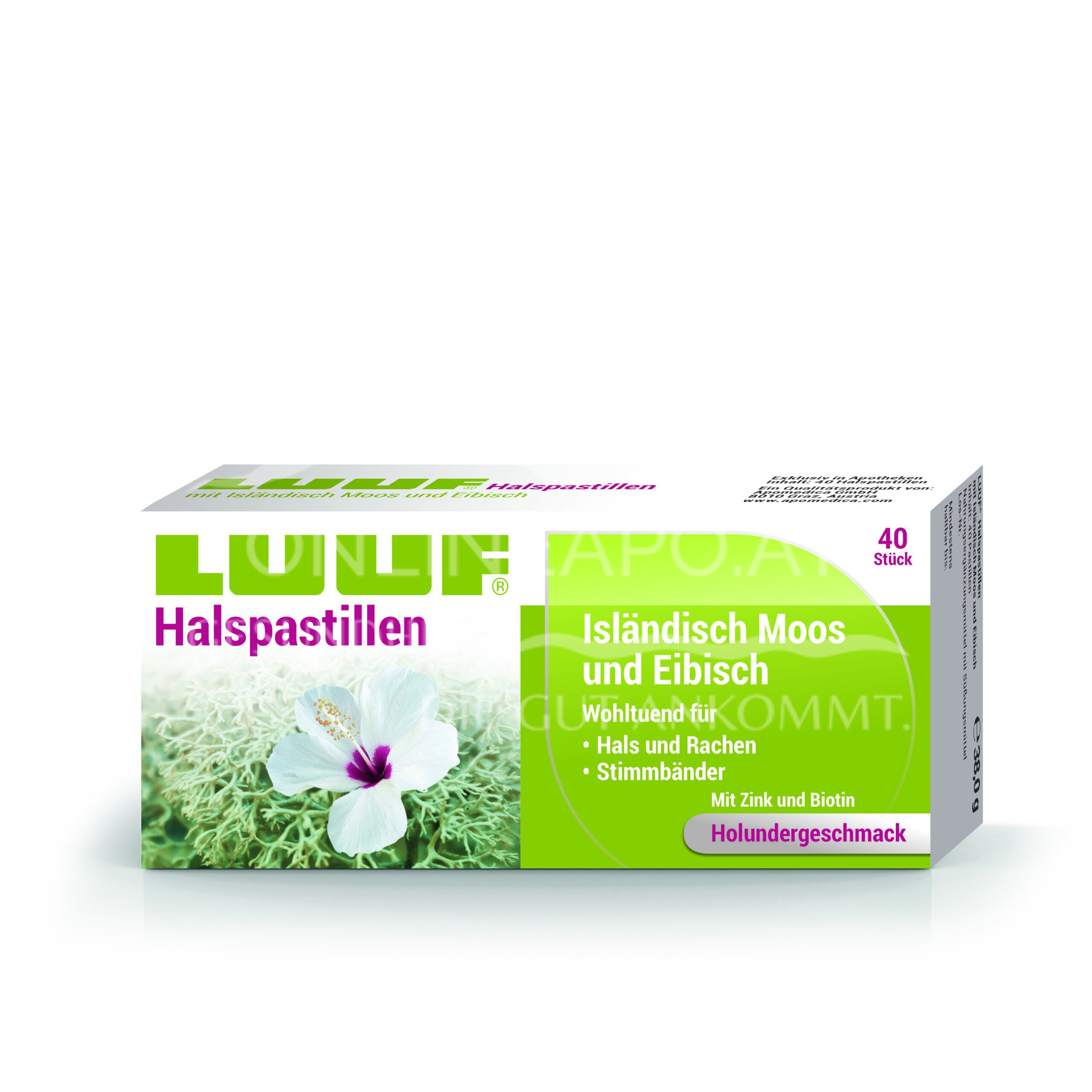 LUUF® Halspastillen mit Isländisch Moos und Eibisch