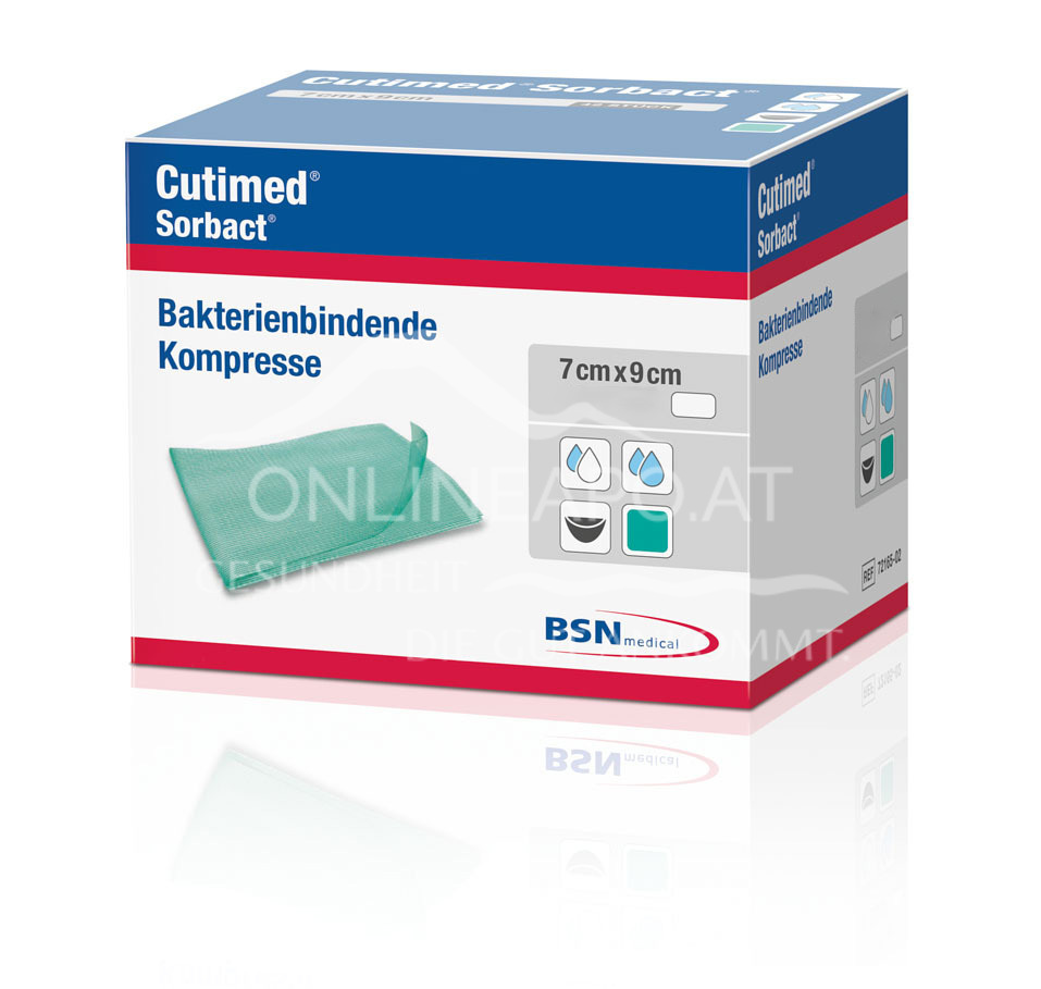 Cutimed® Sorbact® Kompresse 7 x 9 cm