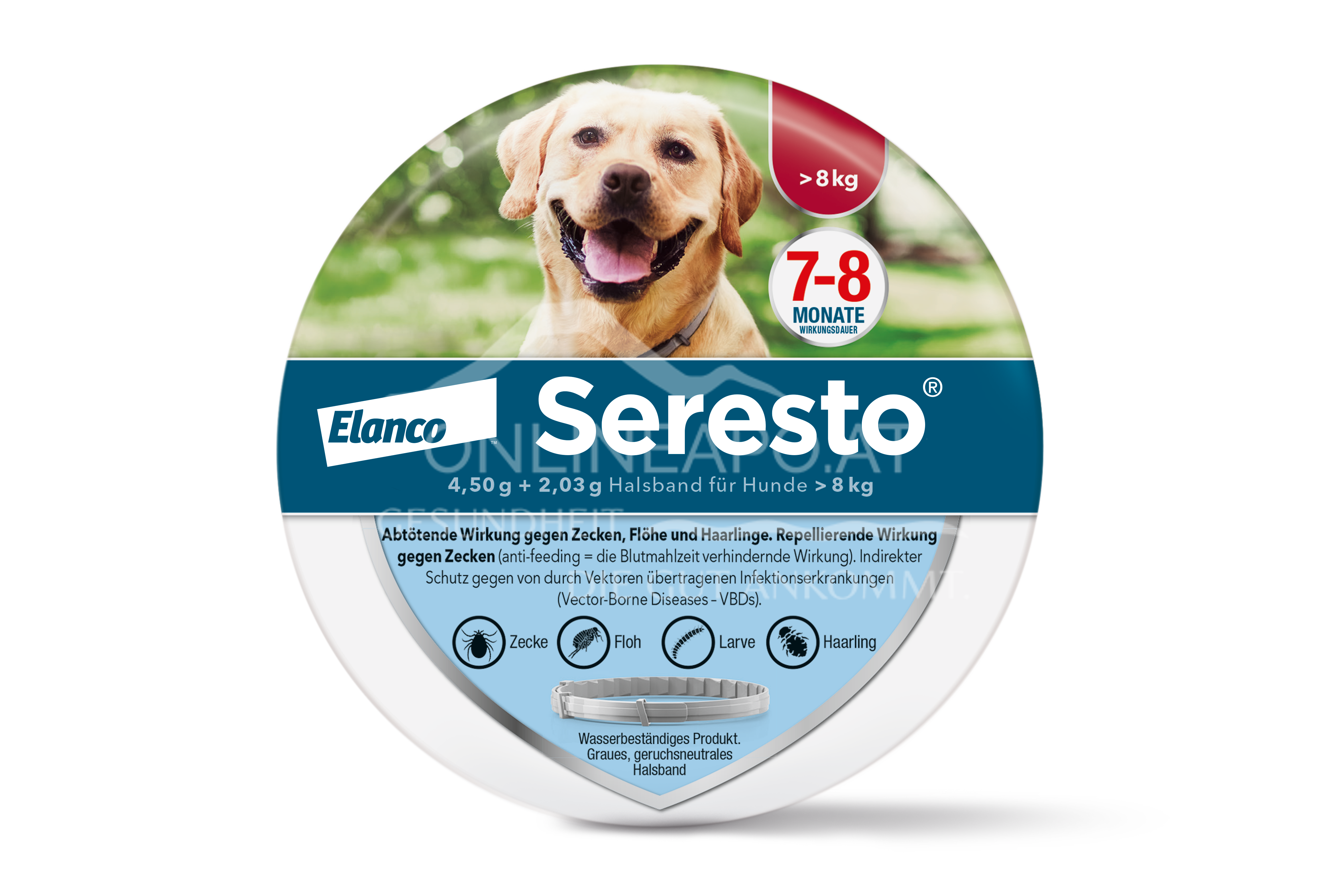 Seresto® 4,50 g + 2,03 g Halsband für Hunde > 8 kg