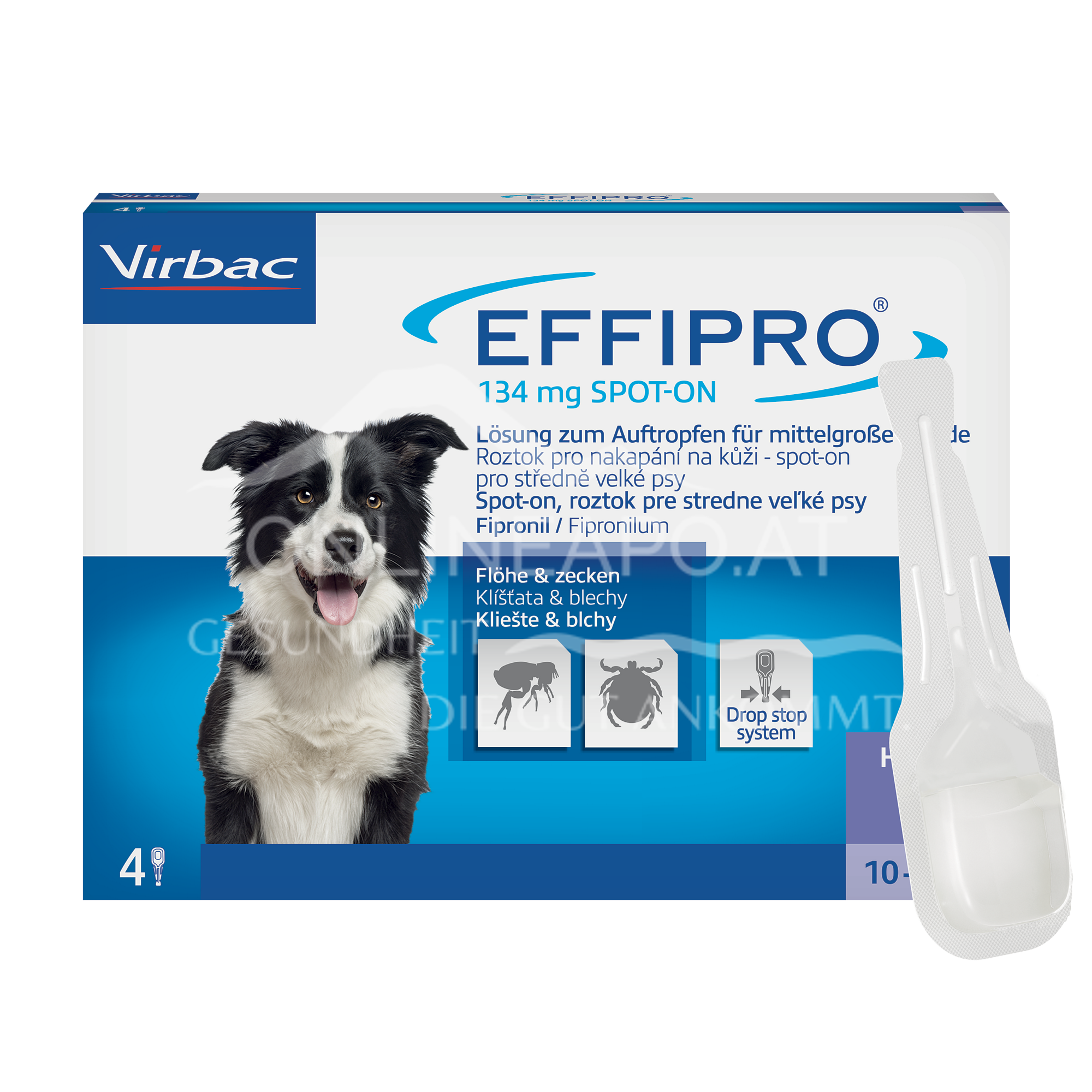Effipro 134 mg Lösung zum Auftropfen für mittelgroße Hunde