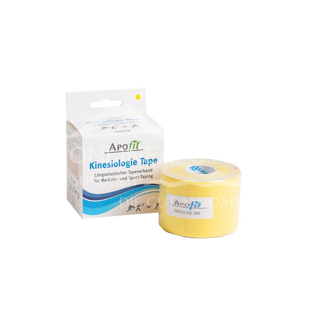 APOfit Kinesiologie Tape gelb 5 cm x 5 m