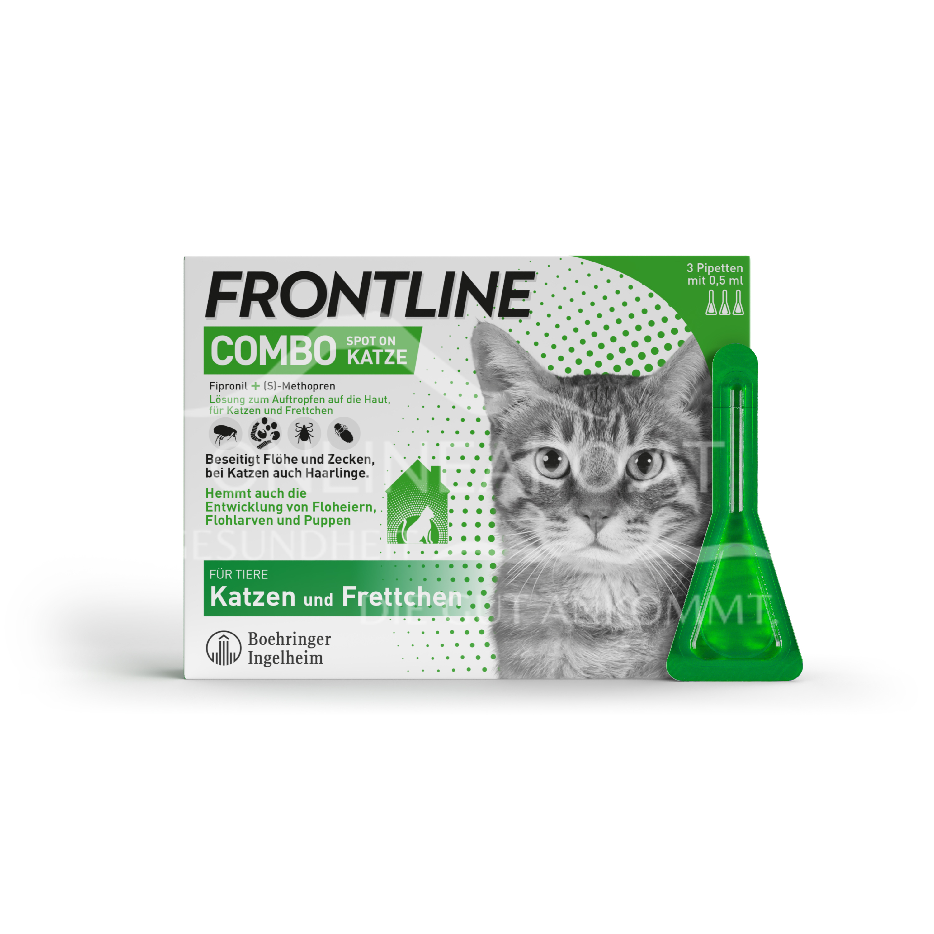 Frontline Combo Spot on Katze Lösung zum Auftropfen auf die Haut