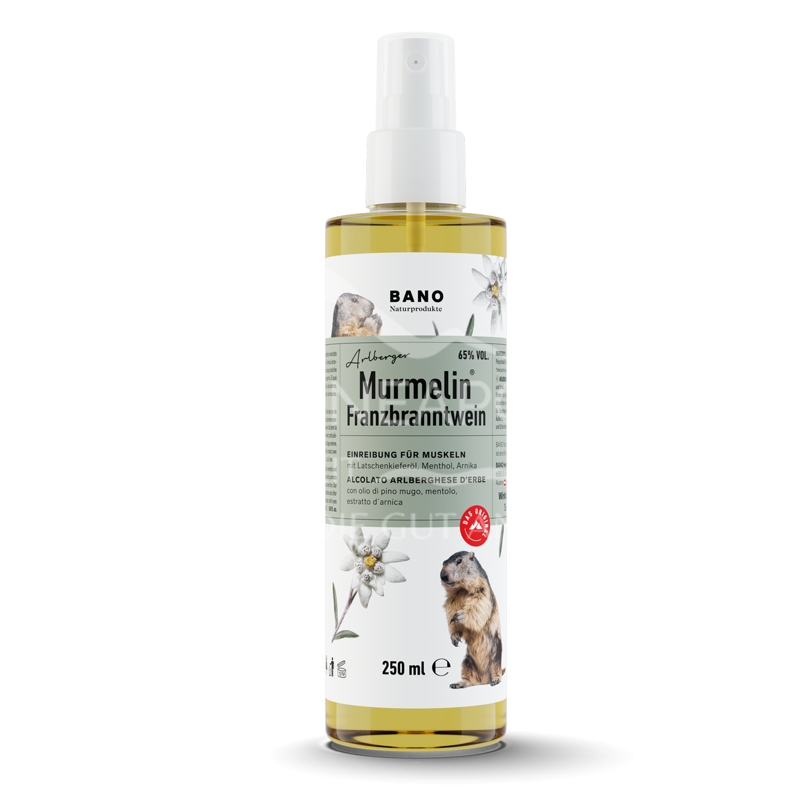 BANO Arlberger Murmelin Franzbranntwein Spray