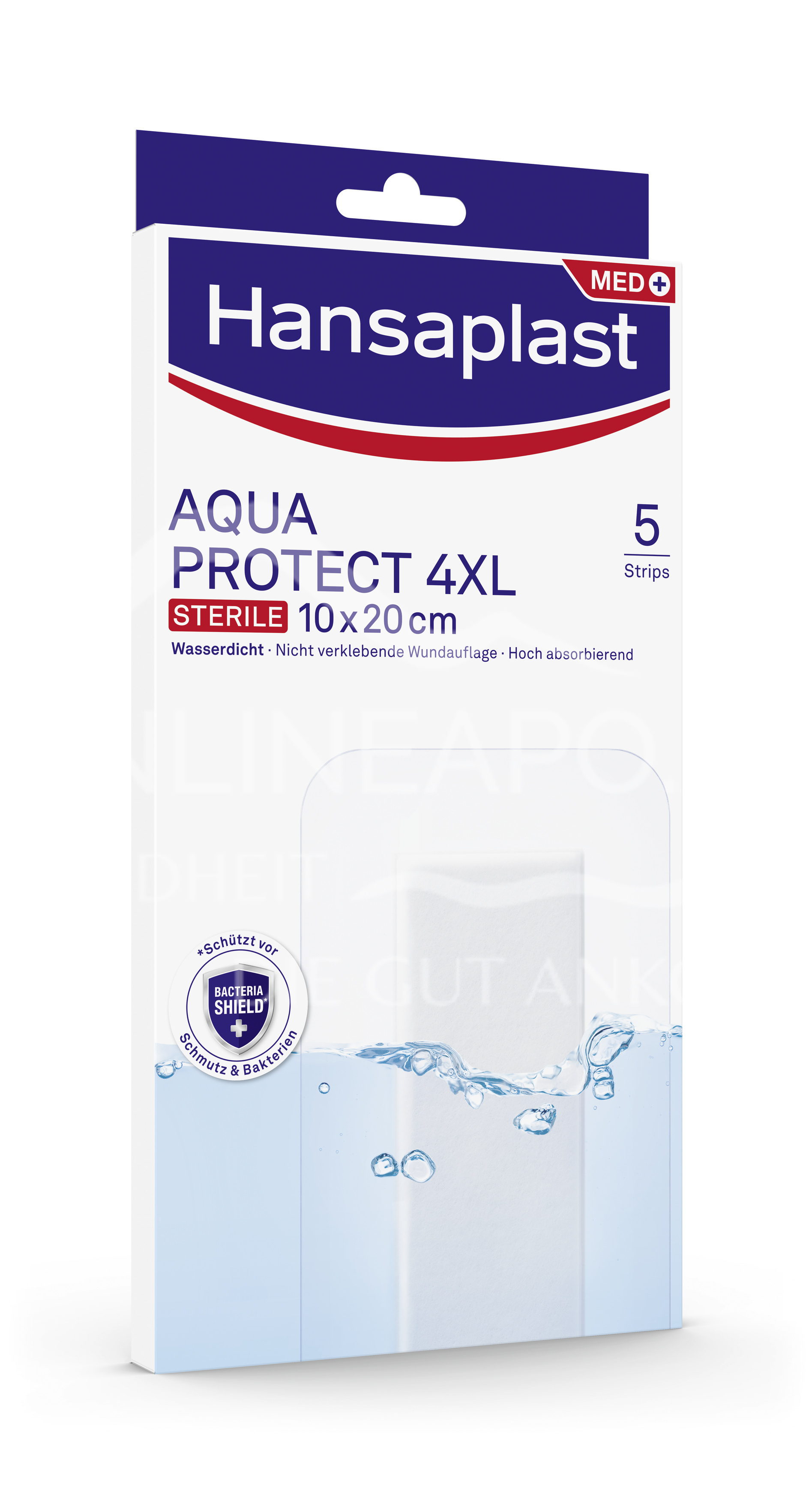 Hansaplast Antibakteriell Aqua Protect 4XL