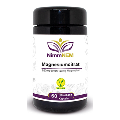 NimmNem Magnesiumcitrat 920 mg davon 150 mg Magnesium Kapseln