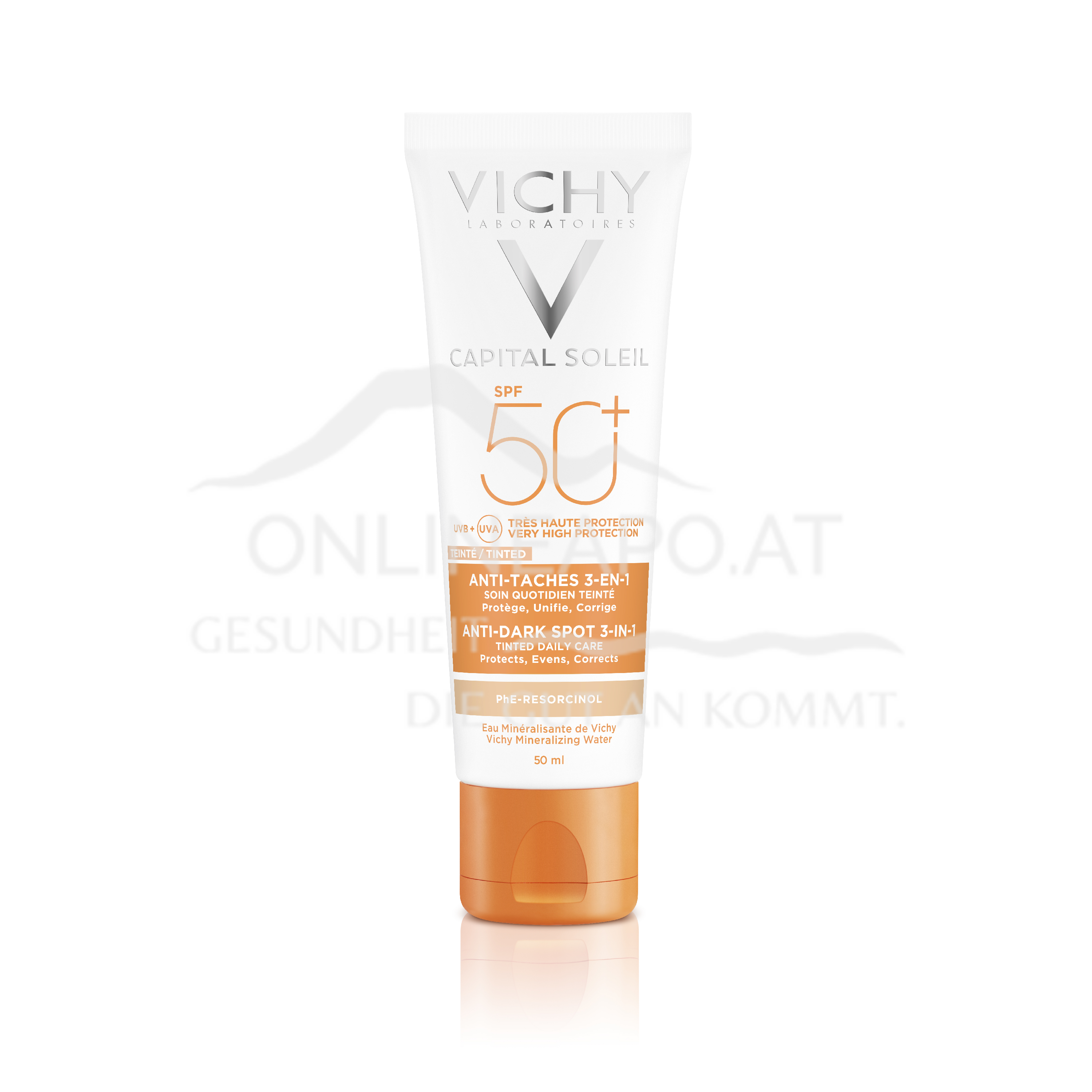 VICHY Idéal Soleil 3-in-1 getönte Sonnen-Pflege LSF 50+ Anti-Pigmentflecken