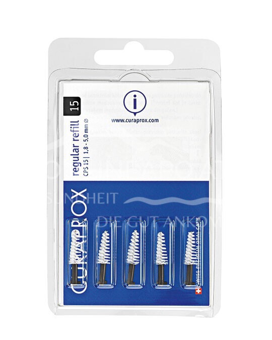 Curaprox Interdentalbürsten CPS 15 Regular Refill Schwarz konisch