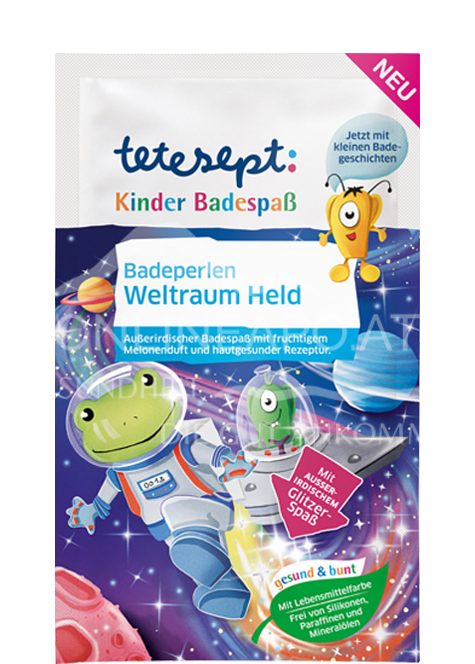 tetesept Kinder Badespaß Badeperlen Weltraum Held