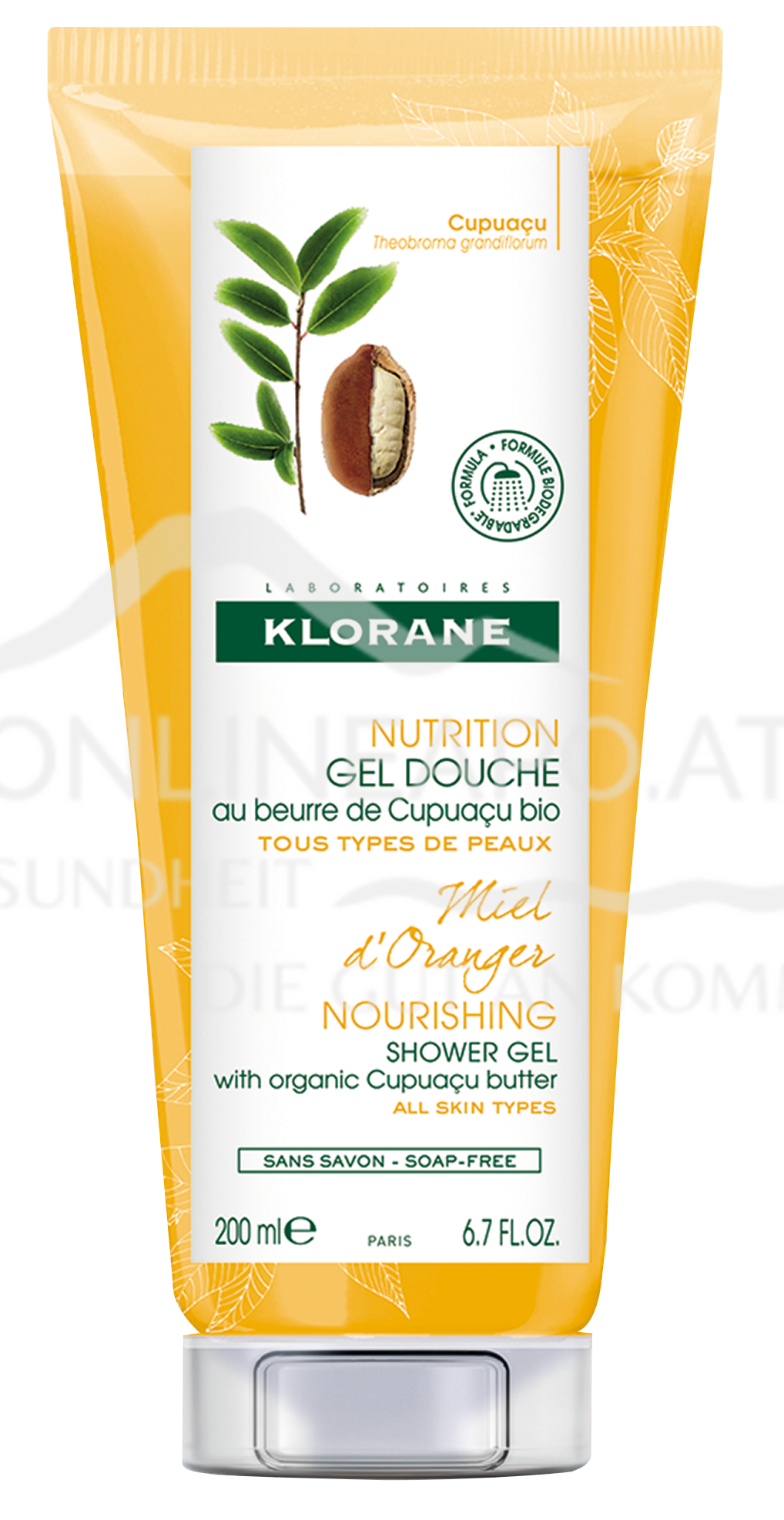 Klorane Duschgel mit Cupuaçu-Butter Orangenhonig