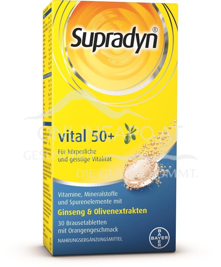 Supradyn® vital 50+ - Brausetabletten mit Ginseng- & Olivenextrakten