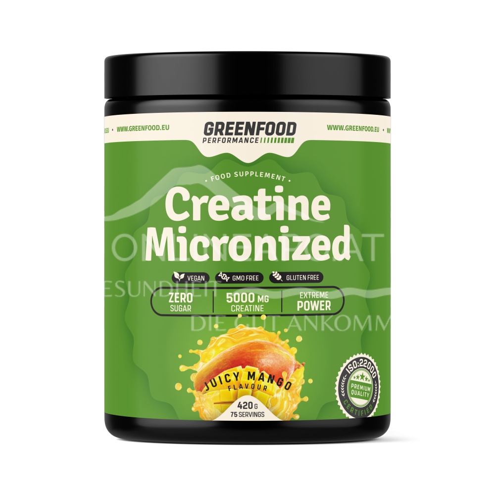 GreenFood Nutrition Performance Creatine Micronized Pulver Juicy Mango