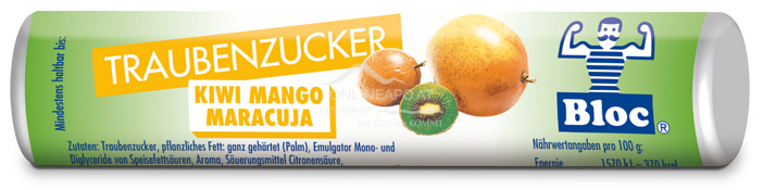 Bloc® Traubenzucker Rolle Kiwi-Mango-Maracuja