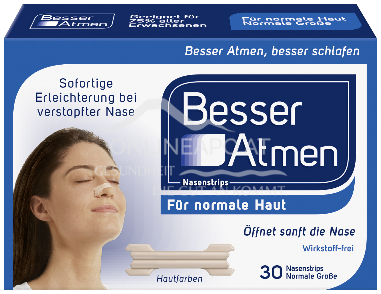 Besser Atmen Nasenstrips Normal Beige