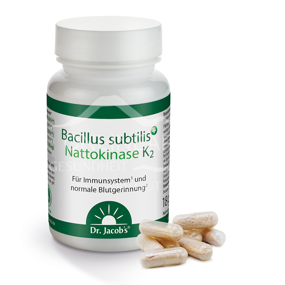 Dr. Jacob's Bacillus subtilis plus Nattokinase K2 Kapseln