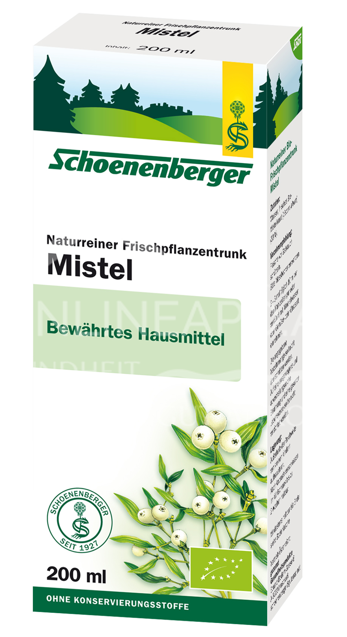 Schoenenberger Mistel Naturreiner Frischpflanzentrunk (BIO)