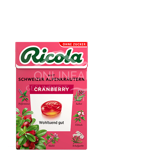Ricola Cranberry Bonbons Zuckerfrei Box
