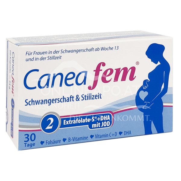 Caneafem® 2 Extrafolat-S® + DHA mit Jod 30 Hartkapseln & 30 Weichkapseln
