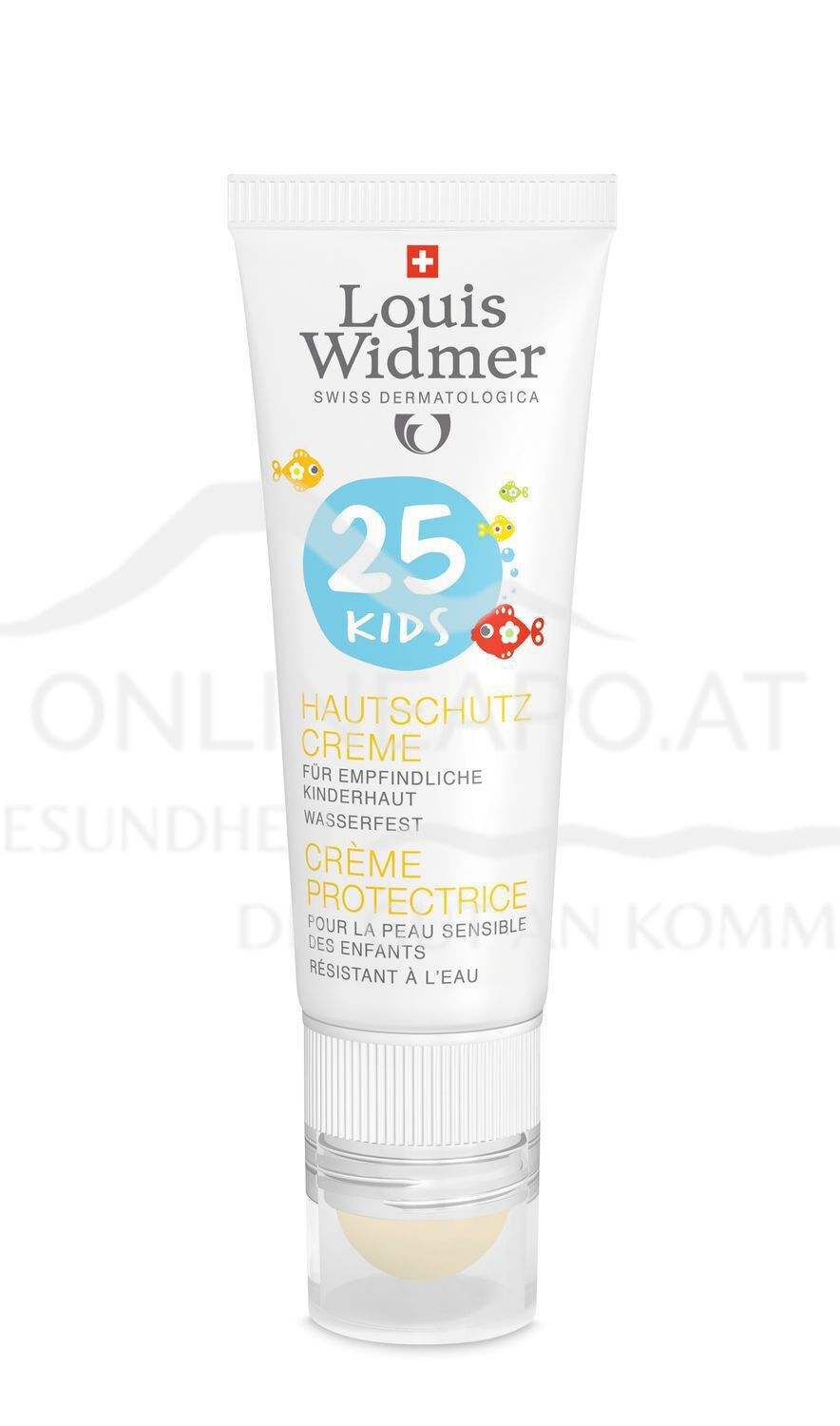 Louis Widmer Kids Hautschutz Creme 25 mit Lippenpflege Stift 50 ohne Parfüm