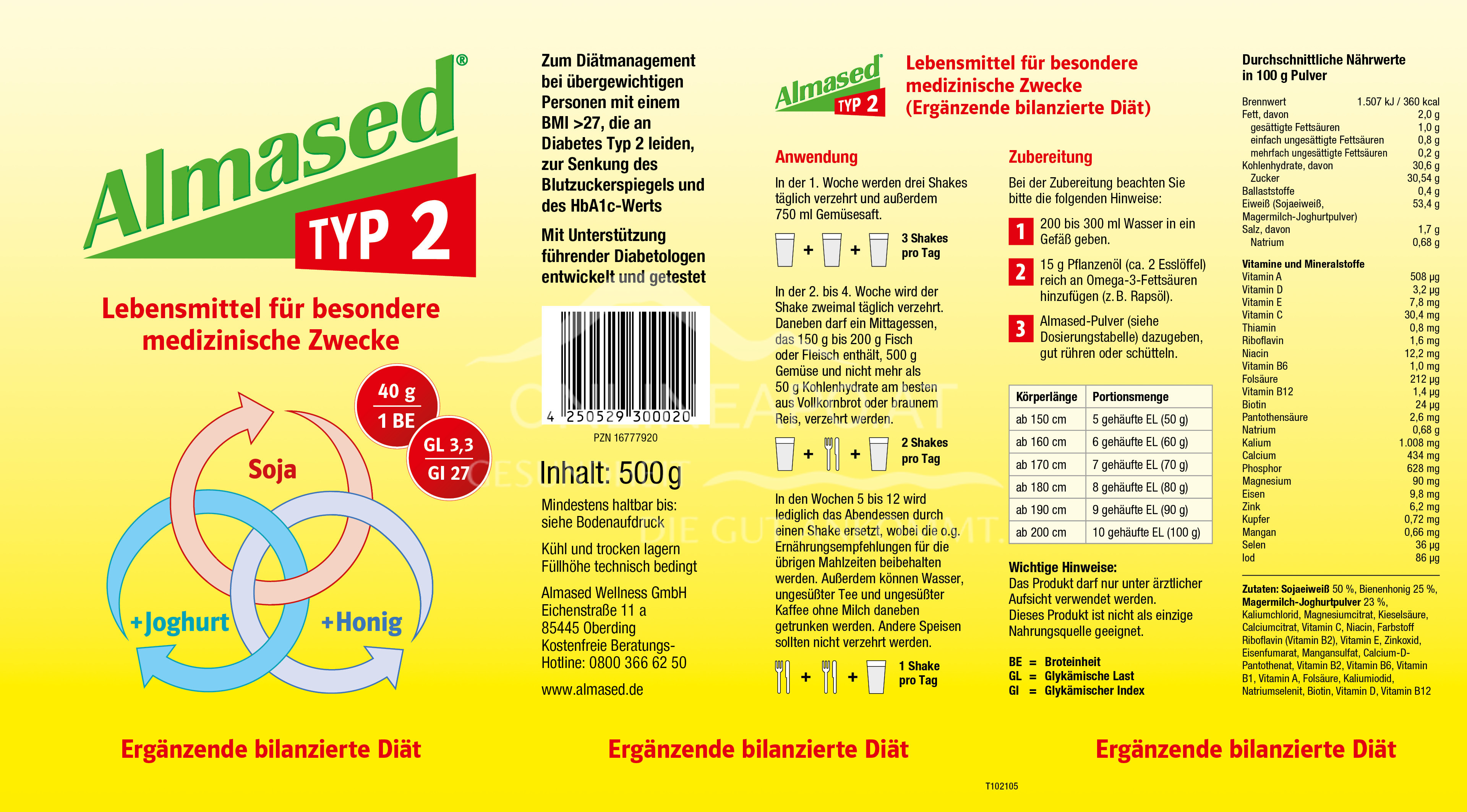 Almased Typ 2 Vitalkost Pulver