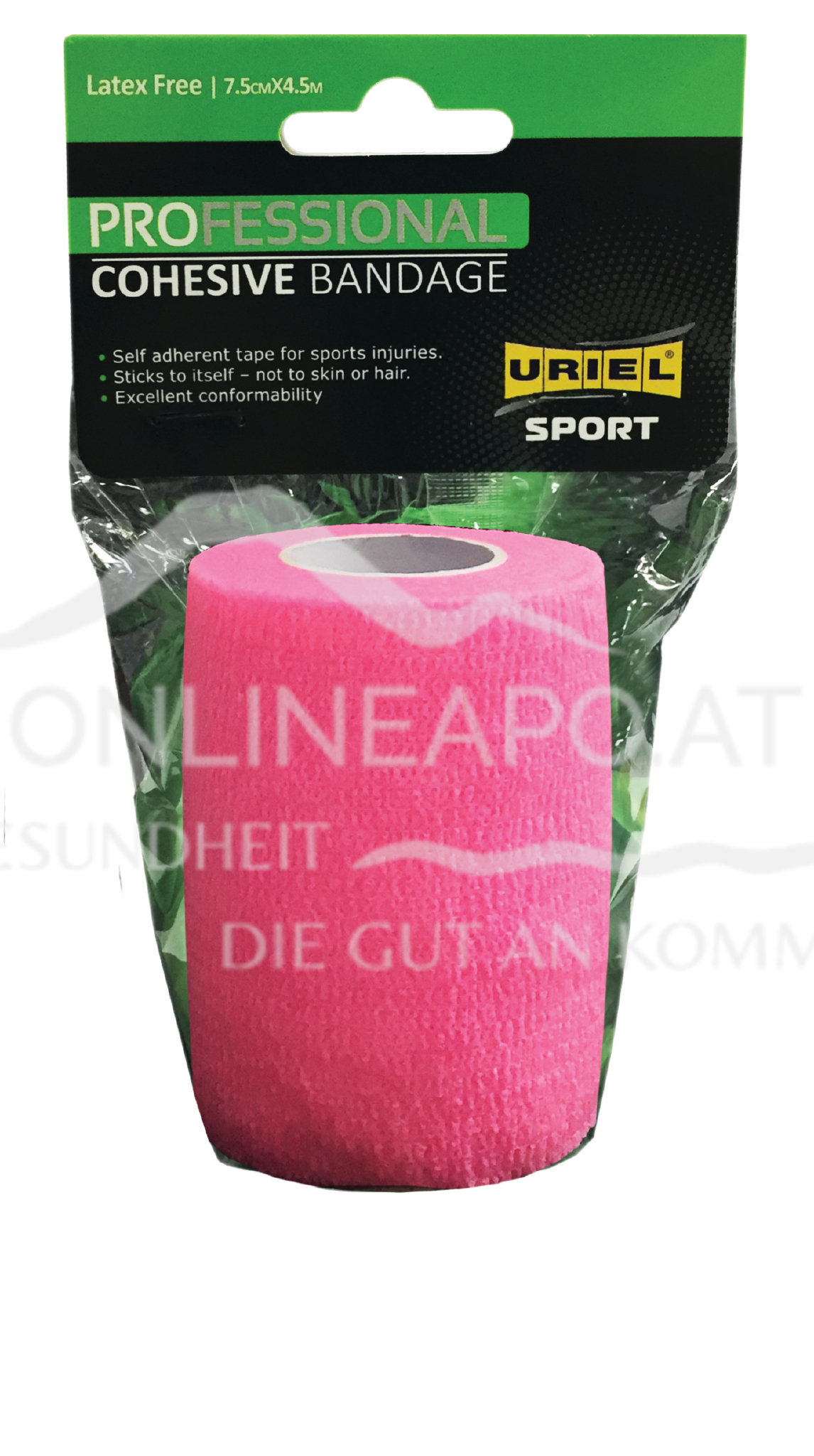 Uriel® COHESIVE BANDAGE Pink 4,5m X 7,5cm 