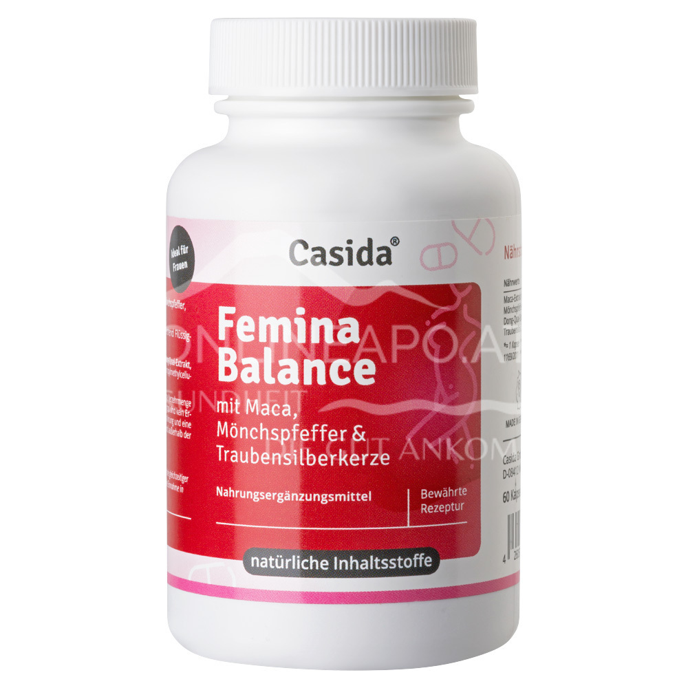 Casida Femina Balance mit Maca, Mönchspfeffer & Traubensilberkerze Kapseln