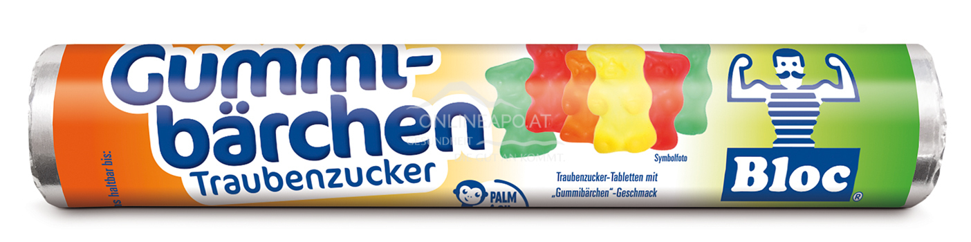 Bloc® Traubenzucker Rolle Gummibärchen