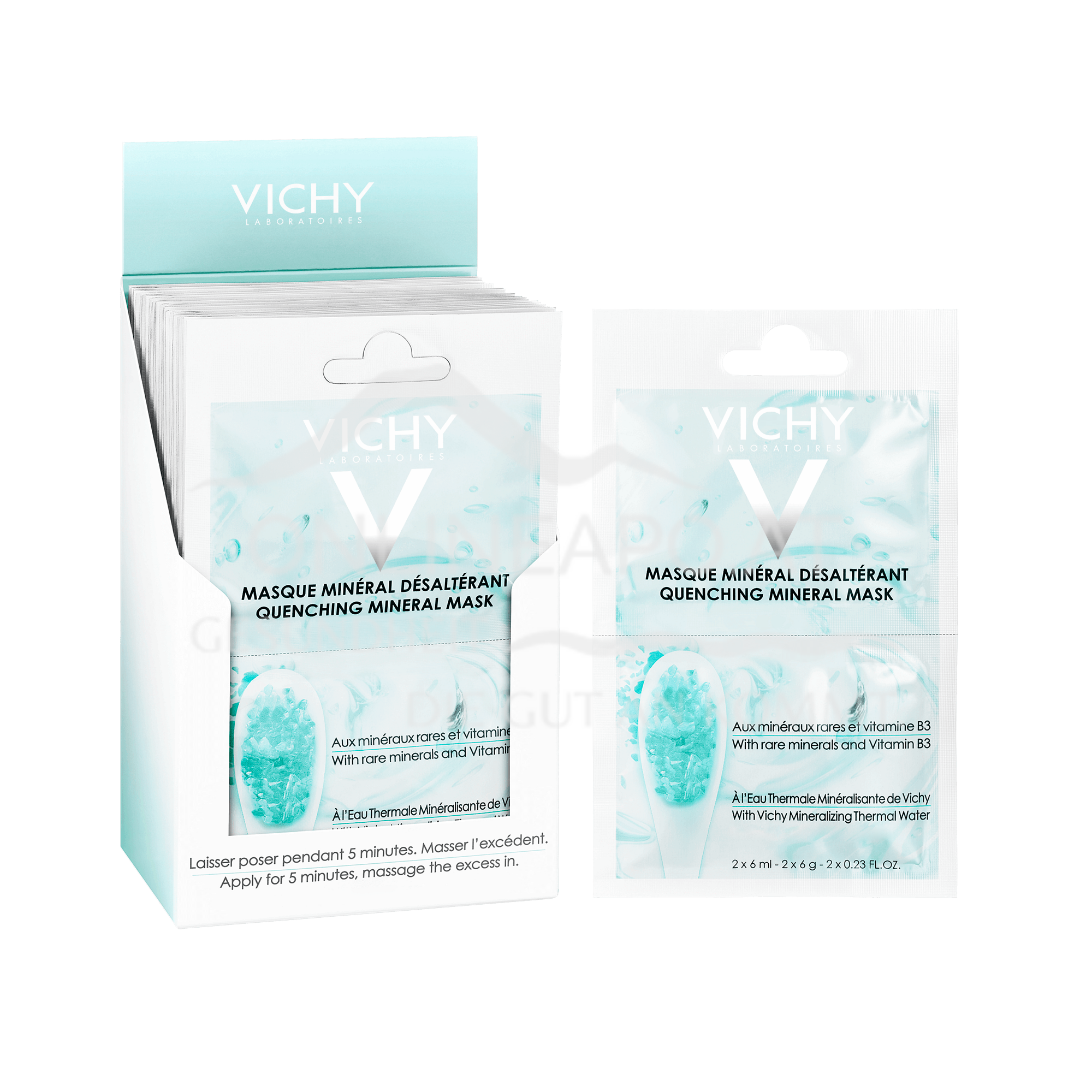VICHY Pureté Thermale Feuchtigkeitspendende Maske Duo-Sachet 2x6ml