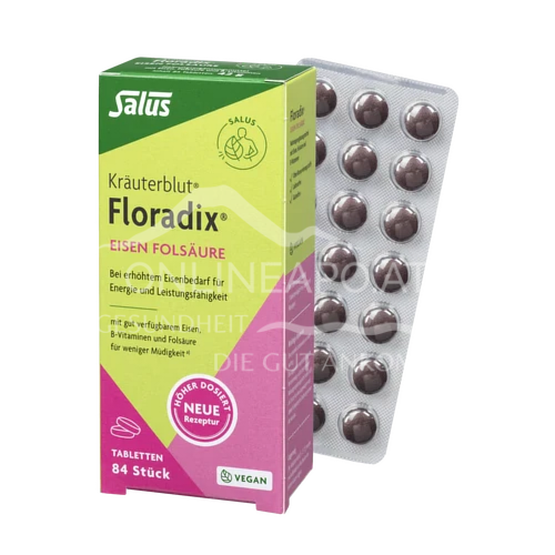 Salus Kräuterblut Floradix Eisen Folsäure Tabletten