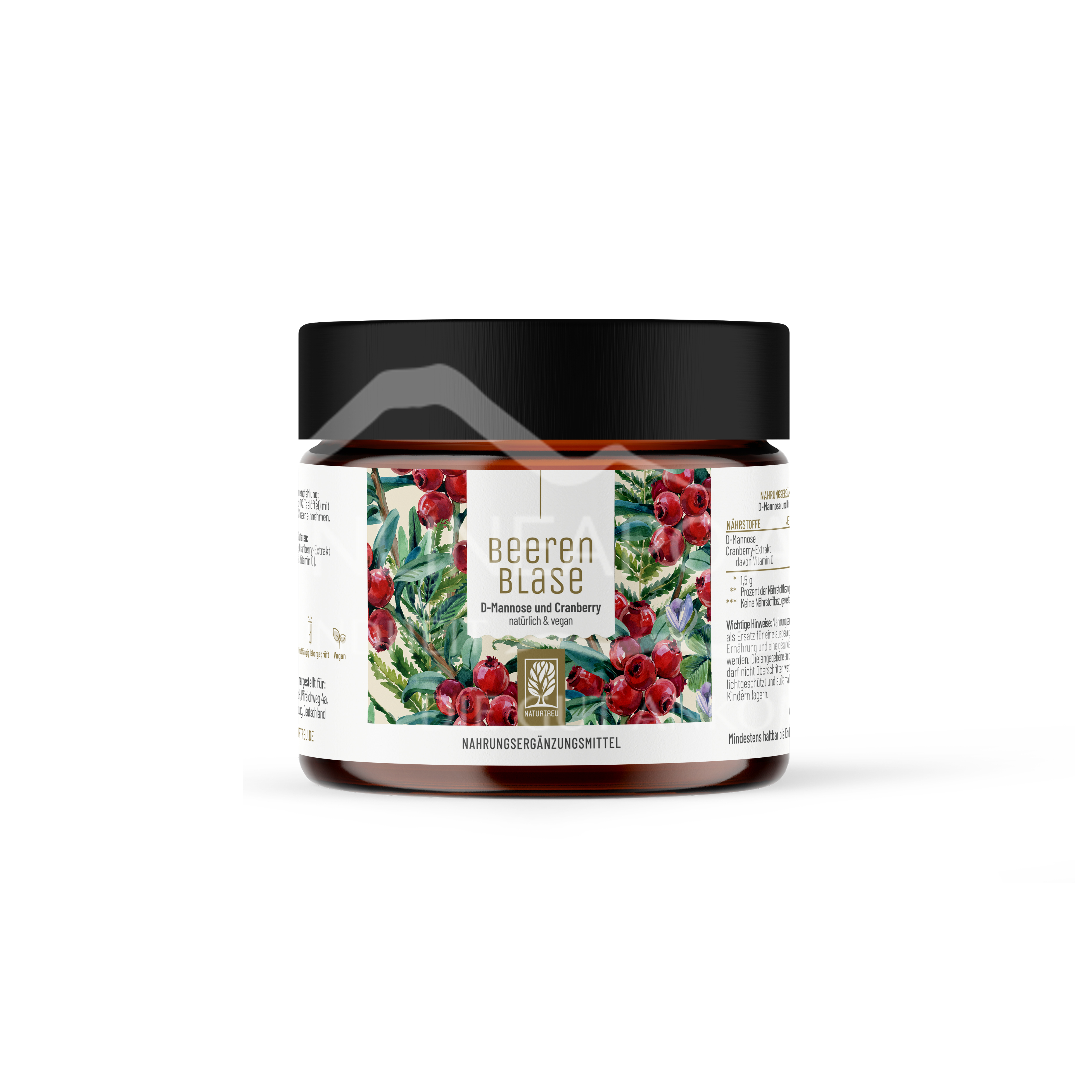 Naturtreu Beerenblase D-Mannose und Cranberry Pulver