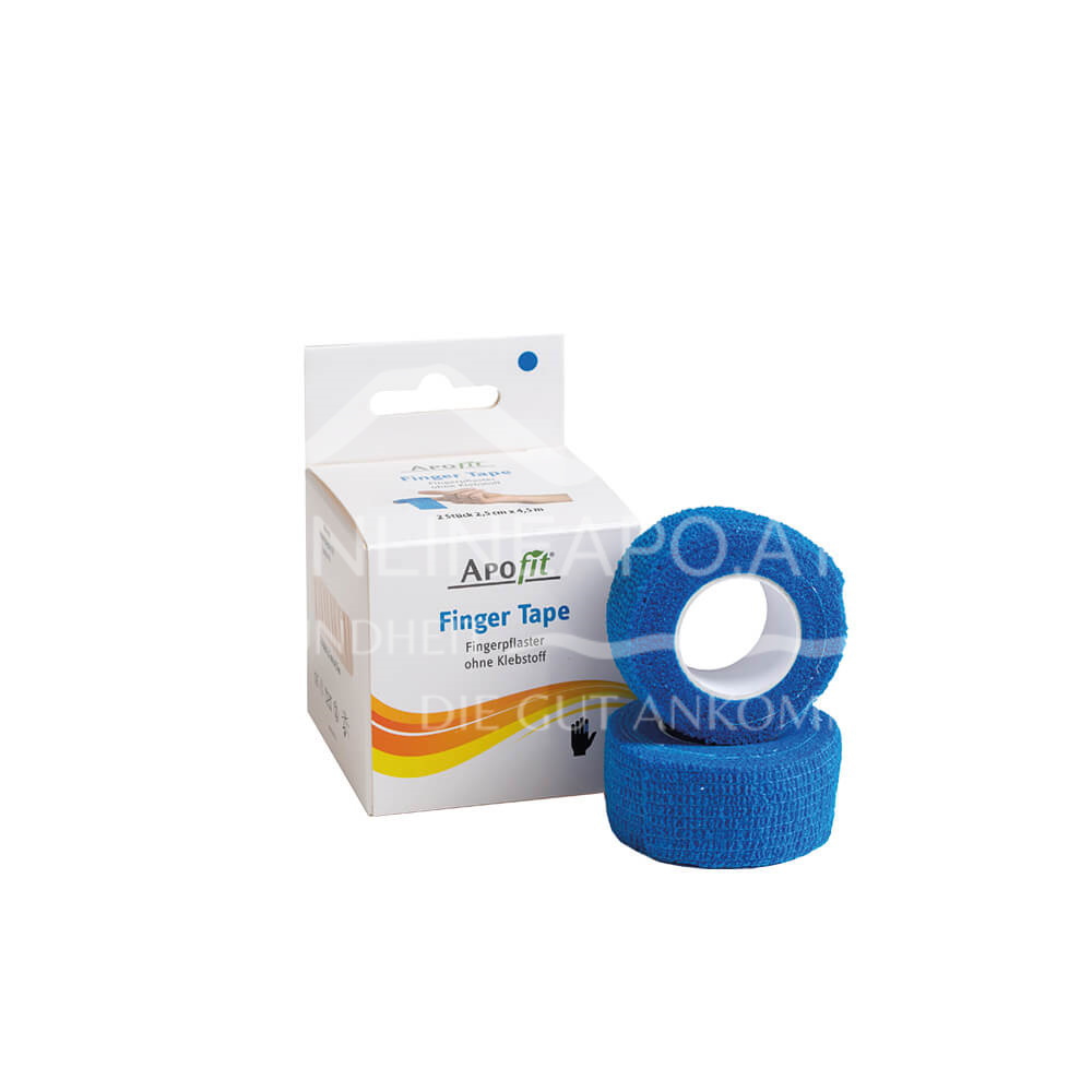 APOfit Fingertape blau 2,5 cm x 4,5 m