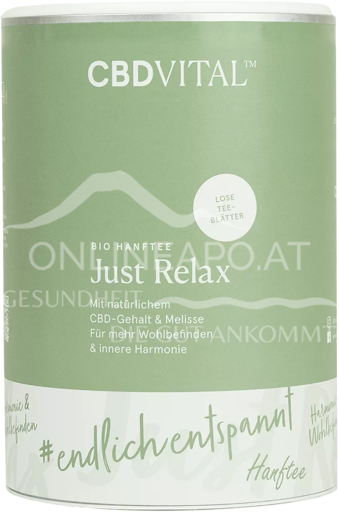 CBD VITAL Bio Hanftee Just Relax, loser Tee