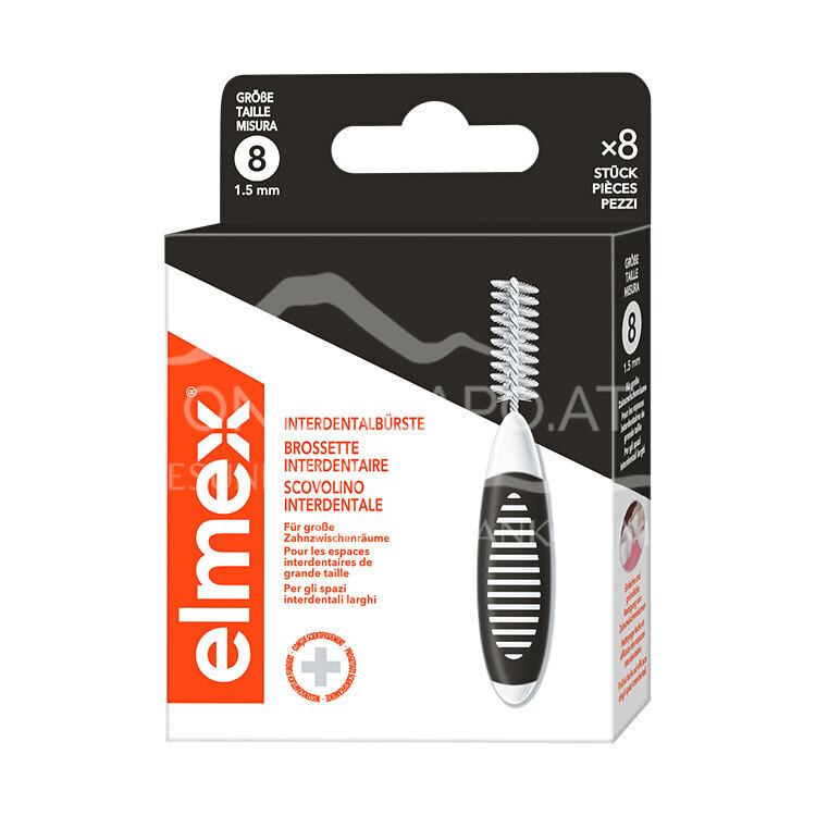elmex® Interdentalbürsten Schwarz, Größe 8, 1,5 mm