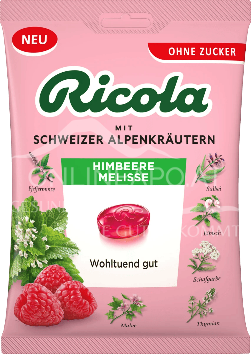 Ricola Himbeere Melisse Bonbons Zuckerfrei Beutel